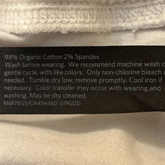 EUC Eileen Fisher White Denim Elastic Waist Pull On Jeans in Women's X-Large - Picture 7 of 7